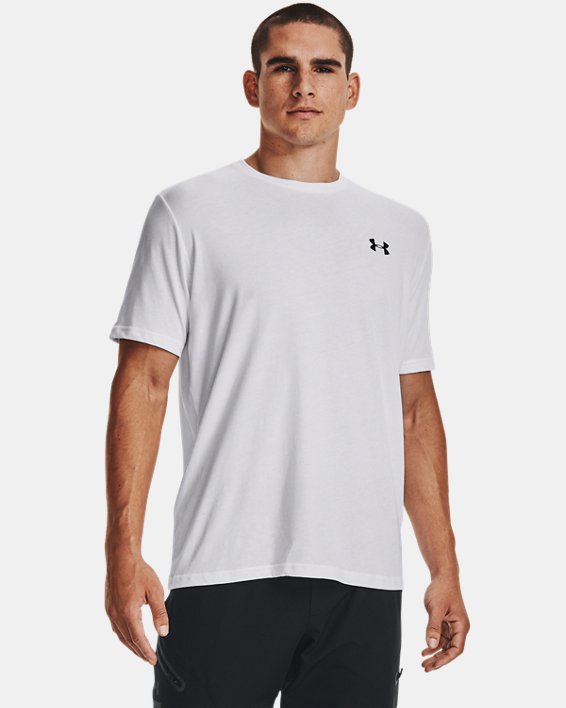 남성 UA 레프트 체스트 락업 티셔츠 in White image number 0